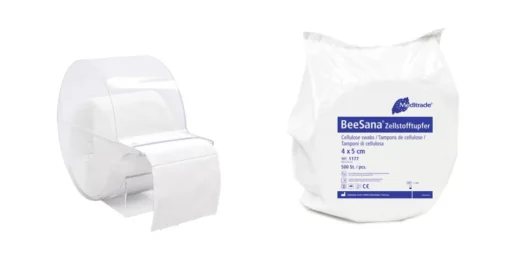 BeeSana Zellstofftupferbox (leer)