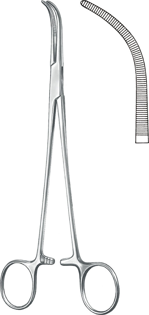Präparierklemme nach Overholt, Fig. 4, 22,0 cm