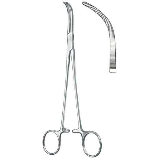 Präparierklemme nach Overholt, Fig. 4, 22,0 cm