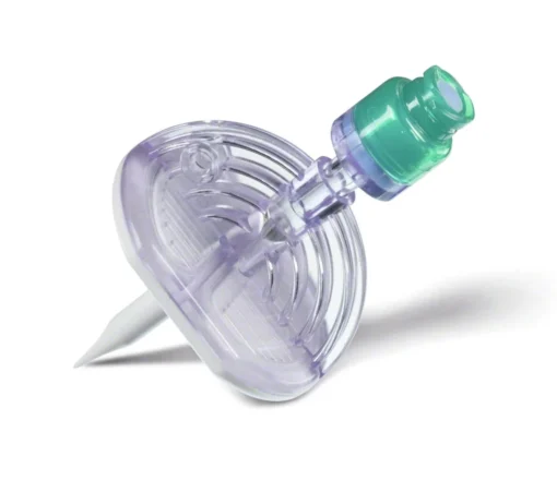 Mini-Spike 2, Entnahme- und Zuspritzspike für Mehrdosenbehälter mit Safeflow-Ventil und 0,45 µm Belüftungsfilter.