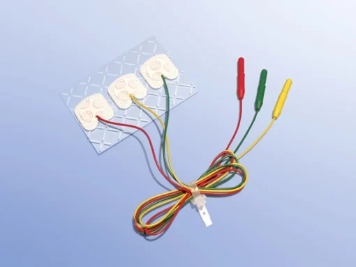 Elektroden Neonatal eckig, 50 cm Kabel 1,5 mm DIN Stecker, röntgennegativ