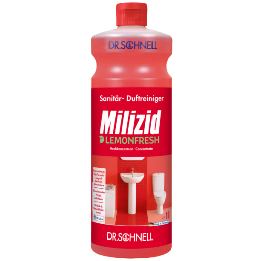 MILIZID LEMONFRESH, Sanitärreiniger und Kalklöser mit einzigartigem Dufterlebnis, für Wasserhärten unter