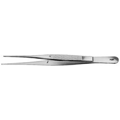 SEMKEN Chirurgische Pinzette, gerade, fein, 1 x 2 Zähne, 125 mm, Maulbreite: 1,10 mm