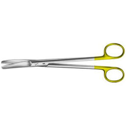 SIMS Präparierschere (Uterusschere), gebogen, DUROTIP Hartmetall, kräftiges Modell, stumpf/stumpf, 200 mm