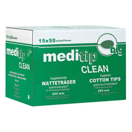 Meditip Clean Watteträger big, Länge 20 cm, Wattekopf Ø 10 mm