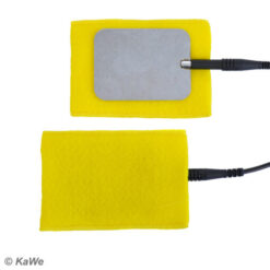 Flächenelektroden mit Schwammtaschen,  biokompatibel, aus Edelstahl, inkl. Kabel Maße ca. 8 x 6 cm