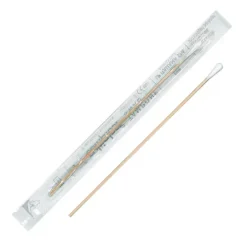 Holzwatteträger für Abstriche, Wattekopf Ø 4 mm Holzstab Ø 2,5 mm, einzeln steril verpackt