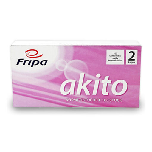 Kosmetiktücher akito 2-lagig 21 x 20 cm weiß