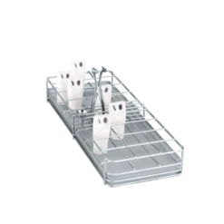 Miele Einsatz E 374  zur optimalen Aufnahme von HNO-Instrumentarium wie z. B. Inhalationsanschlüssen.