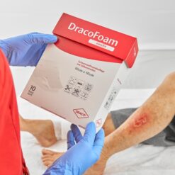 DracoFoam easyfix, Schaumstoffwundauflage mit sanft anhaftenden Silikonstreifen