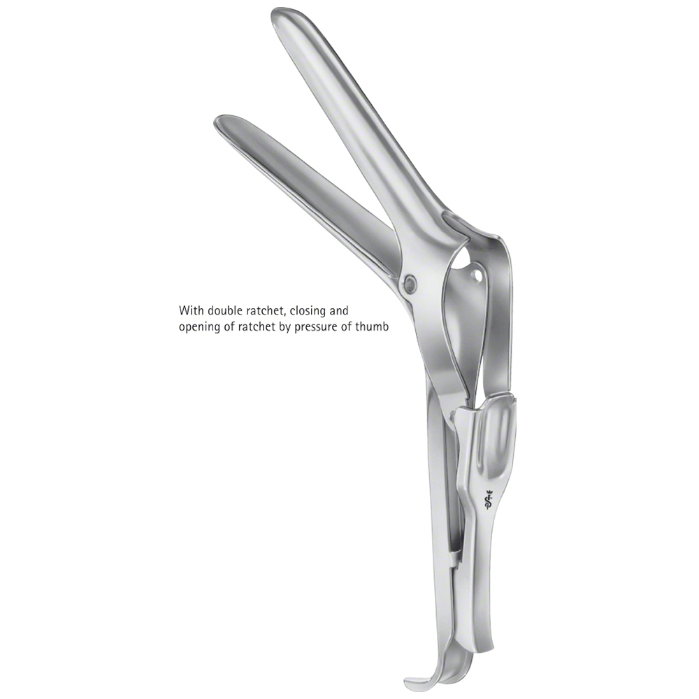 SEMM Scheiden-Spekulum, 185 mm, Arbeitslänge: 100 mm, Maulbreite 20-24 mm, Doppelsperre