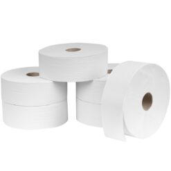 WC-Großrolle, Serie E, zweilagiges Zellstoff-Tissue, Weiße­grad 82 %
