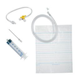 Sekretbeutel: 2 Liter , Lock-Ansatz, männlich, Überleitungsschlauch 90 cm, einzeln steril verpackt