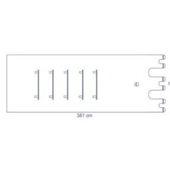 Mikroskop-Abdeckung 117 x 267 cm, flache Linse, 65mm, 3 Klebestreifen, 3 Okulare