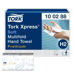 Tork Xpress Premium Papierhandtücher Zellstoff Interfold 21,2 x 34 cm, 2-lagig, weiß