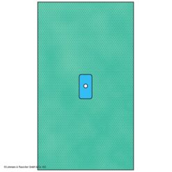 Raucodrape Extremitäten-Tuch Hand/Fuß, 225 x 300 cm ,3- lagig, 3 cm Loch