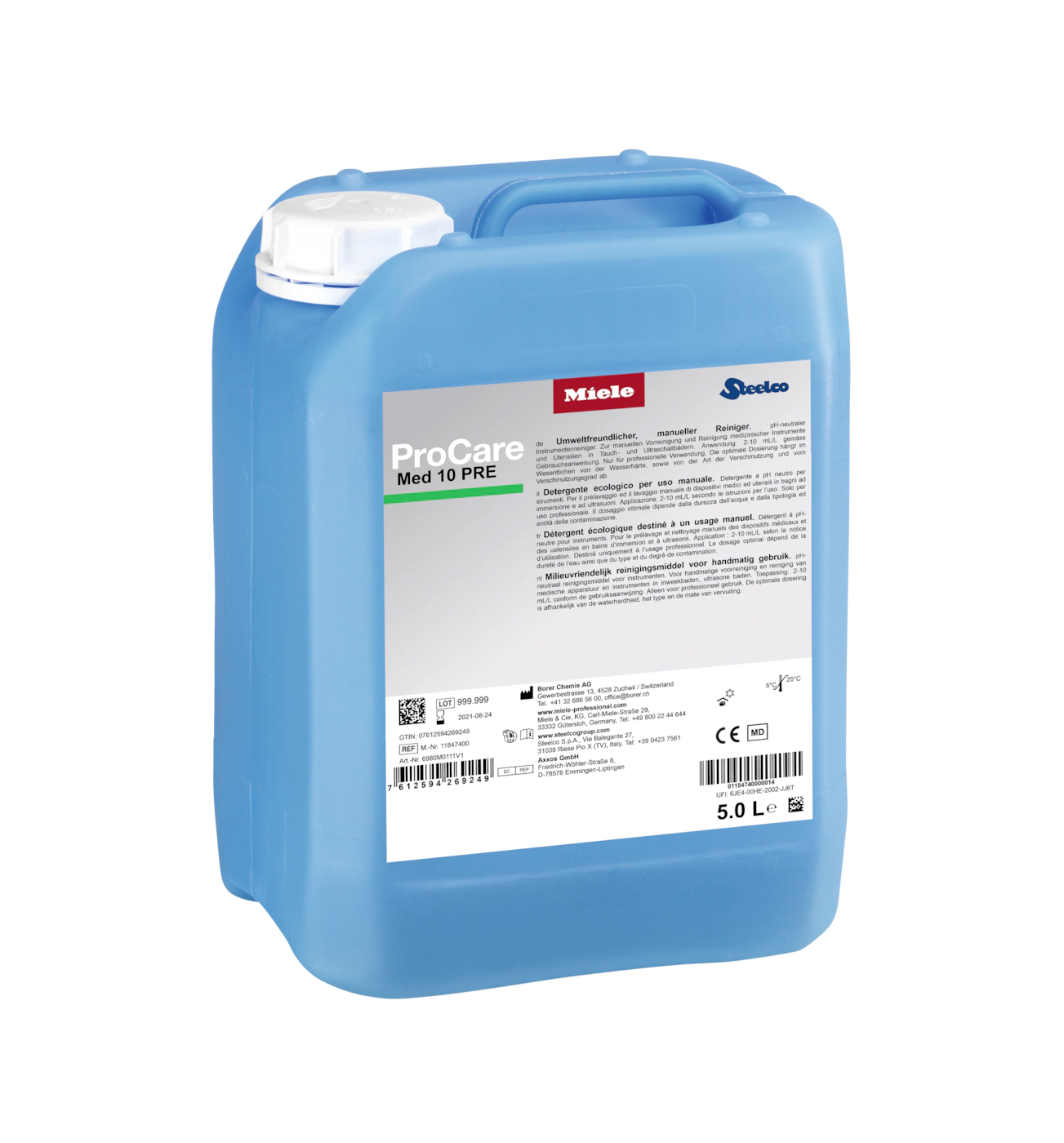 ProCare Med 10 PRE, Manueller Reiniger, neutral, zur manuellen Vorbehandlung, umweltfreundlich.