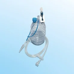 Einmal Redon-Flasche als OP-System mit Large-Lock-Konnektor und Stufenkonnektor CH 06-18