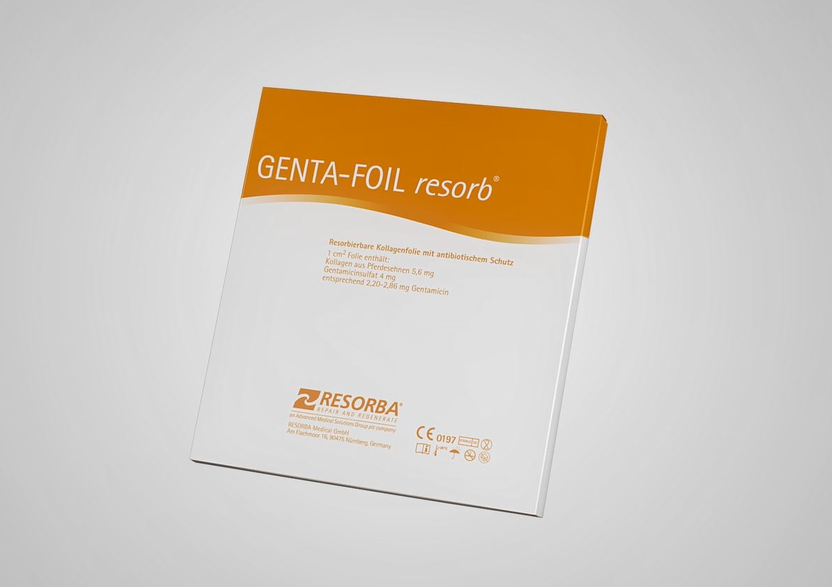 GENTA-FOIL resorb, Transparente Kollagenfolie mit Antibiotika