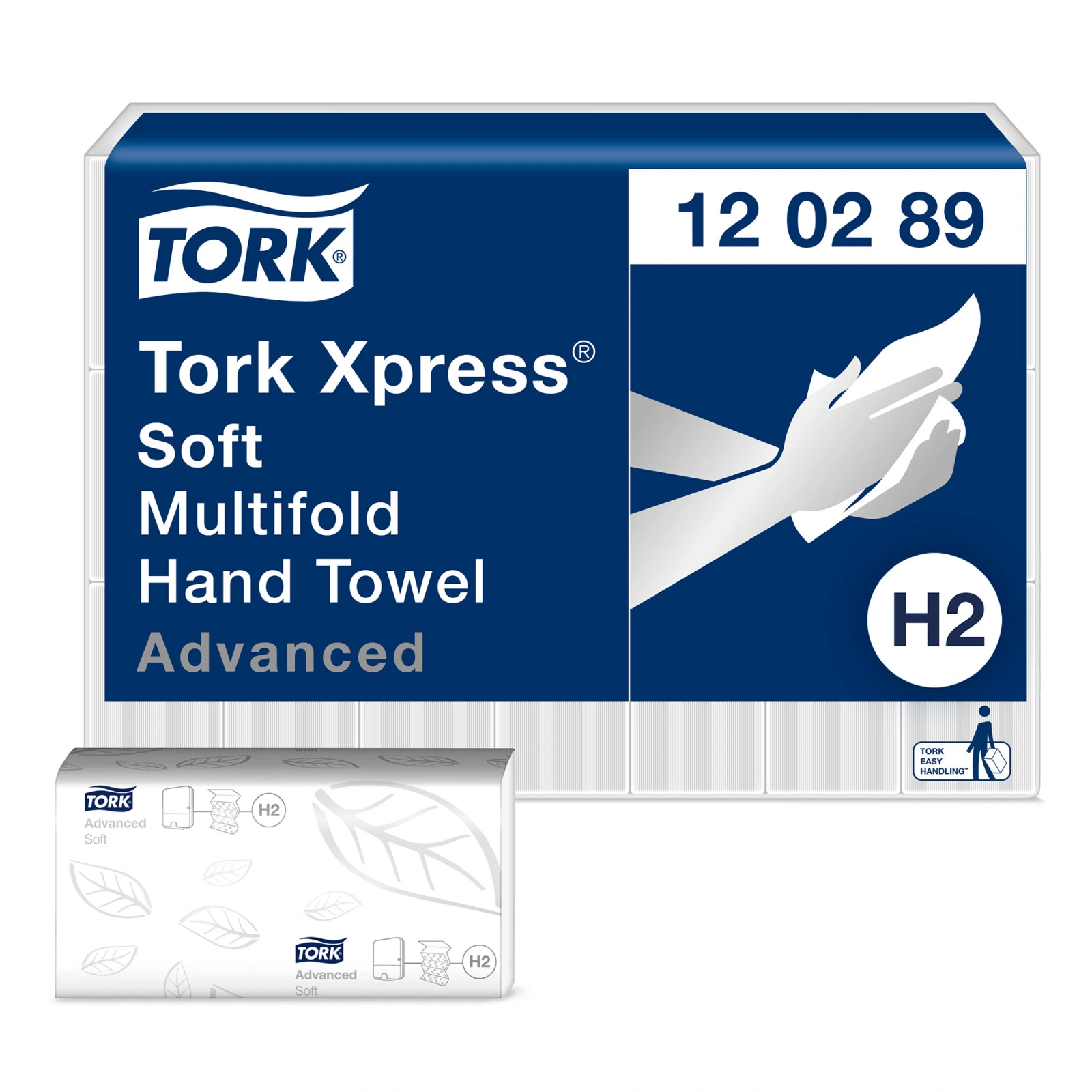 Tork Xpress Advanced Papierhandtücher Multifold Interfold H2, 21 x 26 cm, 2-lagig, hochweiß