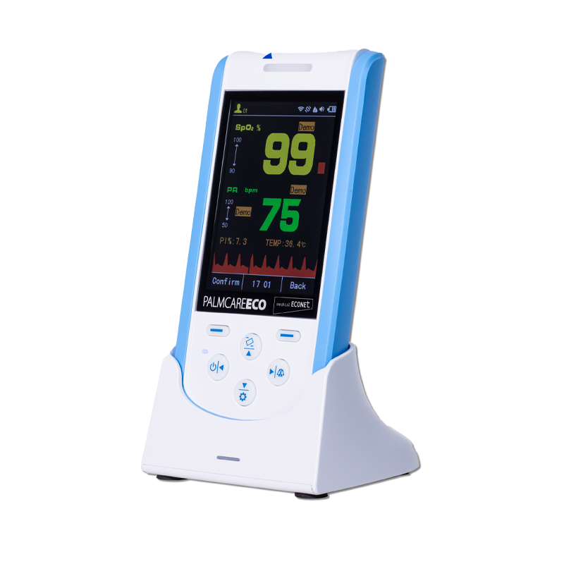 PalmCare ECO, innovatives tragbares Pulsoximeter mit Thermometer