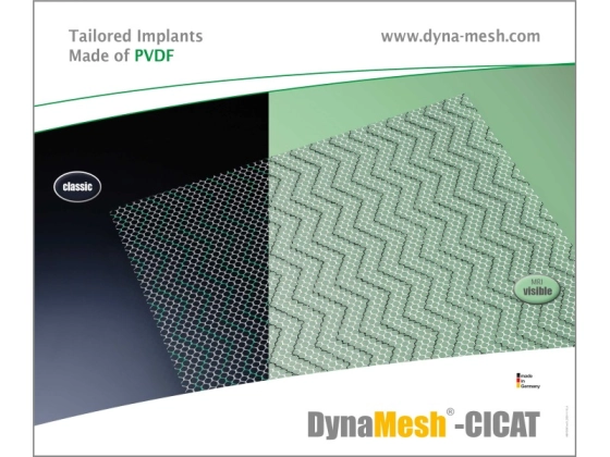 DYNAMESH-CICAT Netzimplantat PVDF 10 x 10 cm Hernie