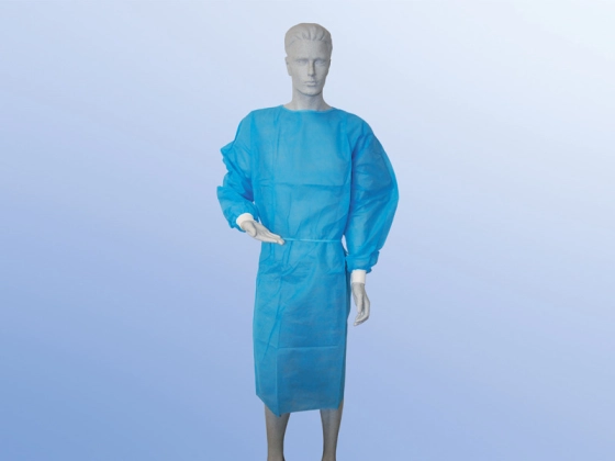 Besucherkittel blau, Velcro (Klett)-Verschluss, unsteril