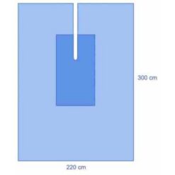 Schlitztuch Essential 220 cm x 300 cm, mit selbstklebendem Schlitz mit den Maßen 8 cm x 107 cm