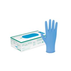 Vasco Nitril Sky blue, unsteriler Nitril Untersuchungshandschuh mit Rollrand, 240 mm